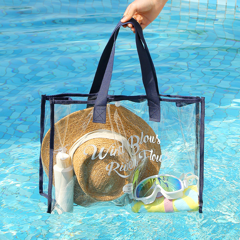 Clear Tote Bag Transparent Large Capacity Handbag for Travel